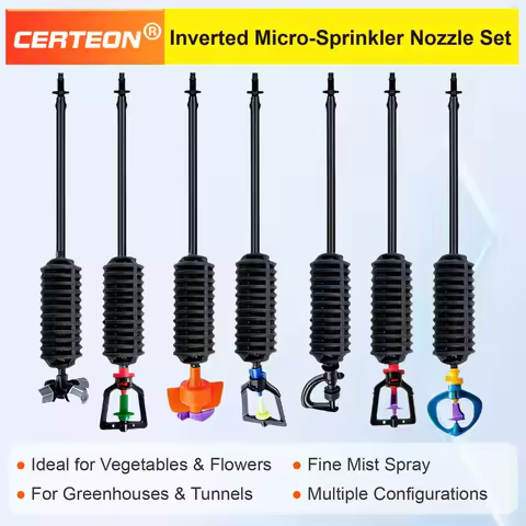 360 Degree Rotating Irrigation Sprinkler Misting Nozzle Hanging Spray Greenhouse Cooling Dust Suppre