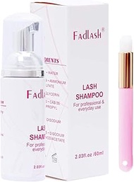Eyelash Extension Cleanser FADLASH Lash Shampoo 60ml with a brush Wash Foaming Eyelid Cleanser Gentl