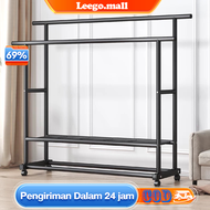 Stand Hanger Double Rak Gantungan Baju Rak Baju Gantung Gantungan Baju Berdiri 150CM