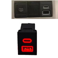 1Pcs For VW Volkswagen Polo 9n polo 9n3 2004-2011 Car Phone Charger Socket Double QC3.0 Type C PD US