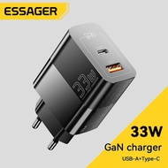 ESSAGER Dual Port Charger Head GaN Fast Charging QC 3.0 PD 33W - ES-CD29
