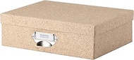 Rössler Papier S.O.H.O. 1343452390 Storage Box with Handle and Inscribable Insert Label Cacao 337 x 
