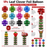 4 Leaf Clover Foil Balloon Belon Foil 4 Daun Clover Bentuk Hati