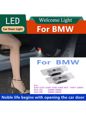 2Pcs LED Car Door Welcome Light For BMW 5 Series E39 525i 528i 530i 540i M5 1997-2003 E53 X5 E52 Z8 