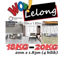Tikar Getah 20m x 1.83m (6 kaki) Tebal 0.4mm PVC Vinyl Carpet Flooring Rug Mat Canopy Karpet Khemah