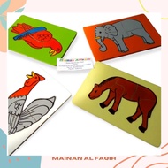 4 pcs Wooden Puzzles Educational Toys/ Animal 3D Jigsaw Puzzles/ Kids Wooden Learning Toys 3D Puzzle