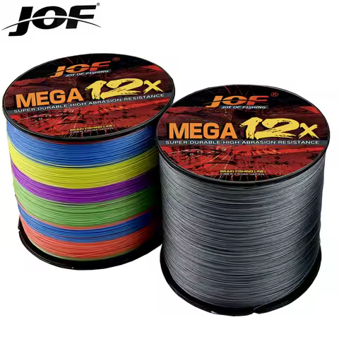 JOF Fishing Lines 300M 500M 12 Strands Braided Line Multifilament PE Fishing Line 25/30/39/50/65/77/