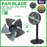 FAN BLADE for Homelux HSF-108PW Stand Fan 8" Table fan Turbo Gale Fan blade knob Bilah kipas meja Be