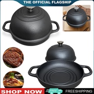 【New Arrival】 24CM Cast Iron Bread Toaster Non-Stick Sourdough Bread Baking Pot Enameled Frying Cook