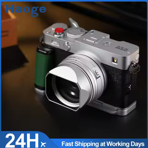 Haoge Square Metal Lens Hood for Fujifilm XF23mm F2.8 on XE5 Cemera Body Kit Fujinon XF27mmF2.8 R WR