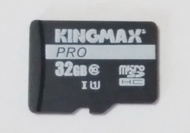 Kingmax PRO 32GB microSDHC（Class 10，UHS 1）記憶卡一枚