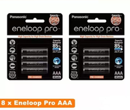 Panasonic Eneloop Pro AA / AAA ถ่านชาร์จ 1.2V Ni-MH NiMH 2500mAh 950mAh 4 เซลล์
