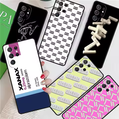 XANAX For Samsung Galaxy S24 Ultra S21 S22 S8 S9 S10 5G Note 10 20 Plus FE S23 Phone case Cover Coqu