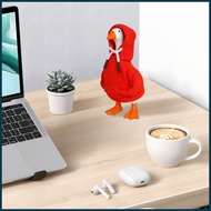 Desk Geese Statue Clothes Hooded Animal Key Holder Outfit 7 Inch Geese Statue Clothes Costume Decora