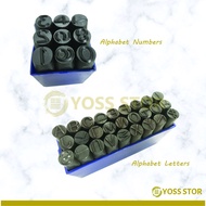 YOSS Alphabet Punch A-Z & Number Punch 0-9 Punch Set Punches Plate Board Stamp Chop