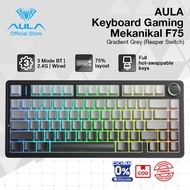 AULA Original F75 RGB Wireless Linear Switch Gasket Mechanical Gaming Keyboard - 1 Year Warranty