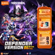 【TOP】 BLOKEES TRANSFORMERS Blind Box Blocks Model Kits | Defender Version DV01-06 | Raya Gift Toy