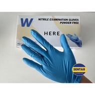 Nitrile Single Use Ambidextrous Examination Gloves Powder Free Non-Sterile Hand Gloves Blue Color