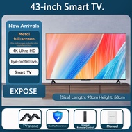 ทีวี 55นิ้ว 50นิ้ว 43นิ้ว Smart TV สมาร์ททีวี 4K HDR Android 12.0 แอนดรอย ทีวีจอแบน Google & Netflix