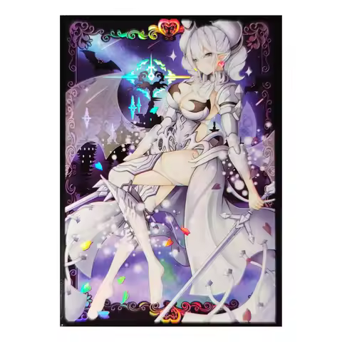 63x90mm 60PCS Holographic Card Sleeves YUGIOH Card Sleeves Illustration Anime Protector Card Cover f