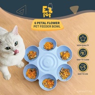 EZPET【6 Petal Multiple Flower Pet Feeder Bowl】Pet Bowl Cat Dog Feeding Cat Food Bowl