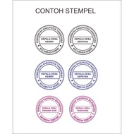 Village wood stamp, rubber stamp, automatic flash, village color, village secretary, village