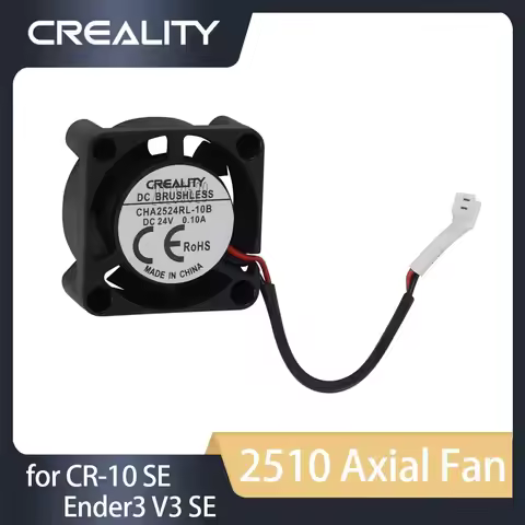 Creality 2510 Axial Fan 24V 13000±15%_L45_1.25 for CR-10 SE / Ender3 V3 SE Original Mini 2510 Coolin