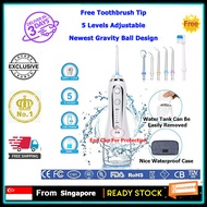 (3 Days Delivery+Free Toothbrush Tip+Pouch) H2ofloss 5 Modes 320ML IPX7 Waterproof Portable Oral Irrigator USB Rechargeable Dental Irrigator Waterpik Water Teeth Pick Flosser Water Jet Teeth Cleaner Tooth Floss Flossing