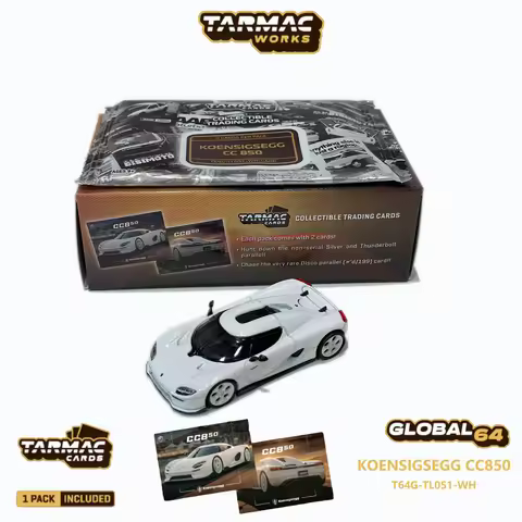 In Stock TW 1:64 Koenigsegg CC850 White Collection Toys Diecast Car Model T64G-TL051-WH Tarmac Works