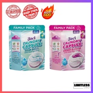 TOPVALU 3 In 1 Laundry Capsule Ocean Breeze / Cherry Blossom - 60's x 11g