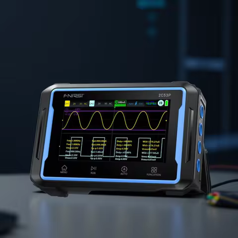 FNIRSI 2C53P Touch Screen Digital Oscilloscope+Multimeter+Signal Generator 3IN1 Dual Channel 50MHZ A