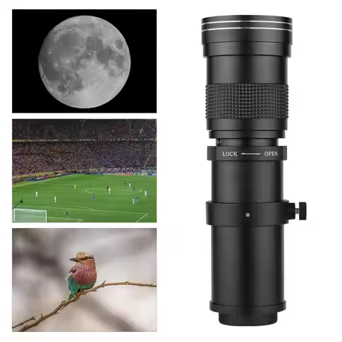 420-800mm F/8.3-16 Super Telephoto Manual Lens - Compatible with Canon RF Mount via Adapter Ring, fo
