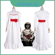 Annabelle Striking Horror Doll White Dress Soft Comfortable Cosplay For Outfit Halloween