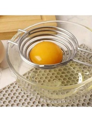 不鏽鋼蛋清分離器,能夠徹底分離蛋黃和蛋白,設計符合人體工程學,堅固耐用,非常適用於烘焙蛋糕和廚房製作食物工具
