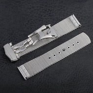 Heimdallr Mesh Watch Strap for NTTD Steel For Sea Ghost 20mm Stainless Steel Folding Clasp Mens Brac