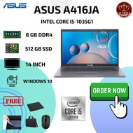 ready ASUS A416JA CORE i5-1035G1 | RAM 8GB | 512GB SSD | 14 INCH FHD |