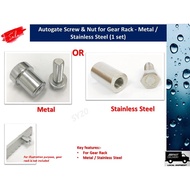 Autogate Screw &amp; Nut for Gear Rack - Metal / Stainless Steel (1 set)