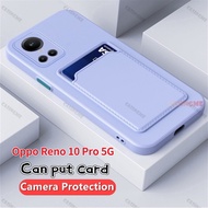2023 Oppo Reno 10 Pro 5G Candy Card Slot Wallet Silicone Soft Casing For Oppo Reno 10 Pro Reno10 10Pro Reno10Pro Plus 10Pro+ + 4G 5G 2023 Camera Protect Phone Case Back Cover