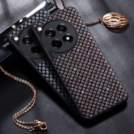 Case for Oneplus 12 12R Colorful Glitter Bling Sparkly Leather phone cover Luxury coque for Oneplus 