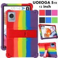 for UODEGA Tab S10 12 inch Tablet Case Shockproof Soft Silicone Protective Case Stand Cover