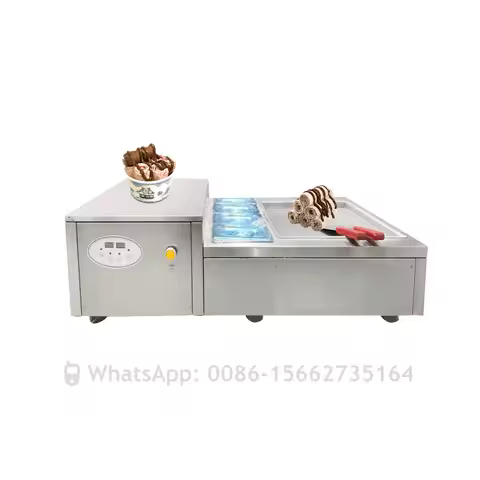 Table-Top Single Pan Thailand Fried Ice Cream Roll Machine Ice Cream Roll Maker Machine Making Price