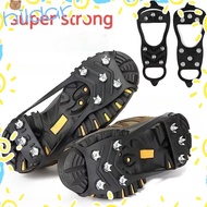 HLAR 1 Pair Shoes Crampons, Spike Anti-Slip Ice Gripper Spike,  5/8 Teeth Universal Snow Crampons Fo