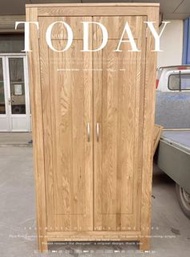 出口英國全實木北美進口頂級白橡木日系北歐簡約風格大容量衣櫃,全實木打造,木紋清晰細變,就連背板都係全實木,用料講究,做工精緻,收納空間大,係一款實用又美觀的全實木大容量雙門衣櫃. 呎吋:90L X 5