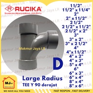 LARGE Radius Tee TY 90 degrees RUCIKA D 5" 6" 8" inch PVC Tee way Tee Y Branch 90 degrees T-way PVC 