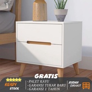 Minimalist Nightstand with 2 Drawers (NL 21) Bedroom Table Cosmetic Table Bedside Table