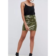 asos Design Tall Mini Sequin Skirt Size UK24/ EU52/ US20