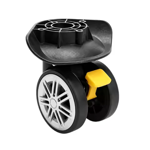 4XFF Luggage Replacement Wheel Locking Spinner Wheel Assembly, Plastic Two-Wheel Suitcase Repair Par