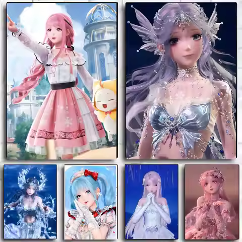 Vedio Game I-Infinity Nikki Poster Self-adhesive Art Waterproof Sticker Coffee House Dorm Room Wall 