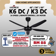 【DEKA KRONOS K6/K3DC】Deka Ceiling Fan 40/56" Remote Control / Kipas Siling Kawalan Jauh / Silent Mot