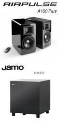 勝鋒光華喇叭專賣店-AIRPULSE A100 plus(黑)主動式揚聲器搭JAMO SUB210超重低音~組合價